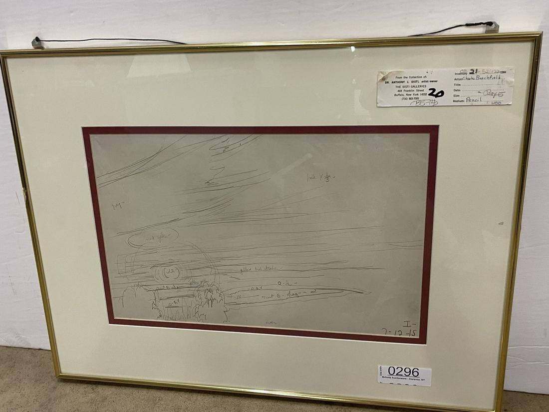 Charles Burchfield Double Sided Pencil Drawing (1 of 9)