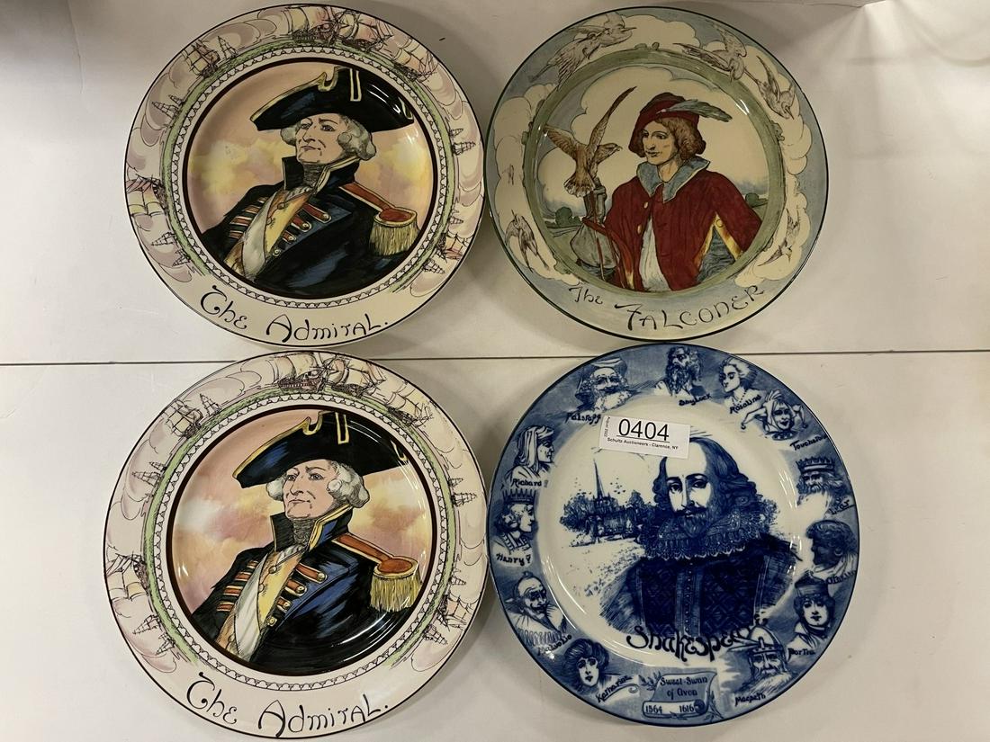 4 Royal Doulton Plates incl. 2 The Admiral (1 of 13)