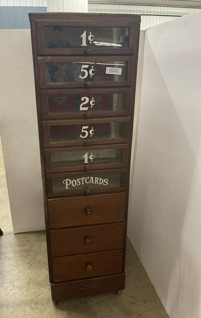 Old General Store Cabinet on Wheels (1 of 10)