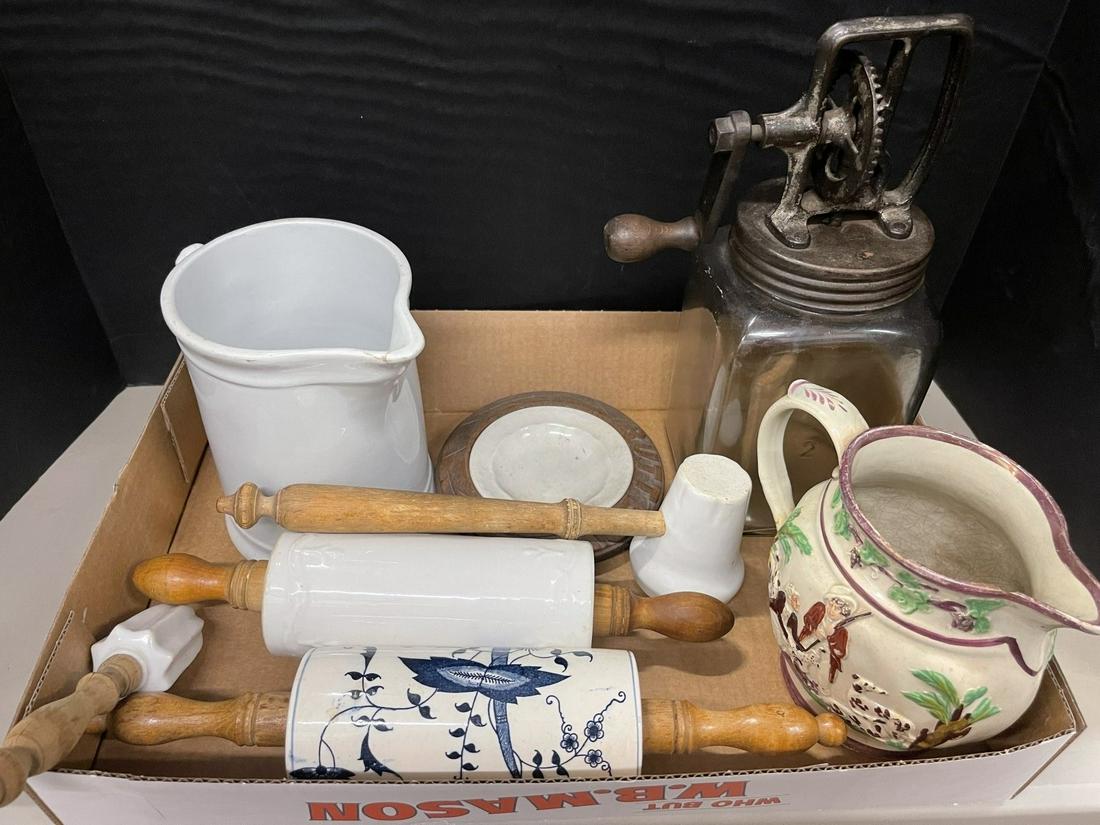 Lot incl. Rolling Pins, Butter Dish, etc (1 of 8)