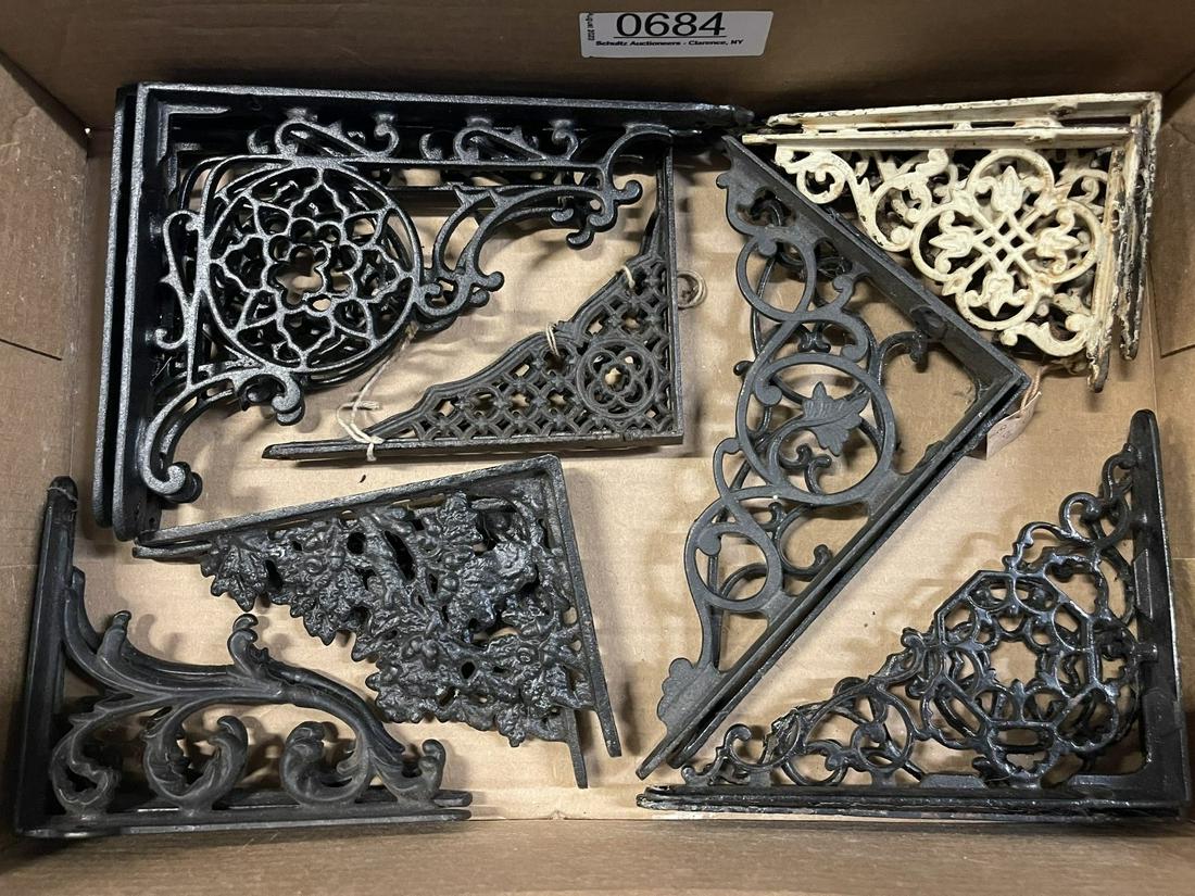 7 Pair Cast Iron Brackets: 7 Pair Cast Iron Brackets -