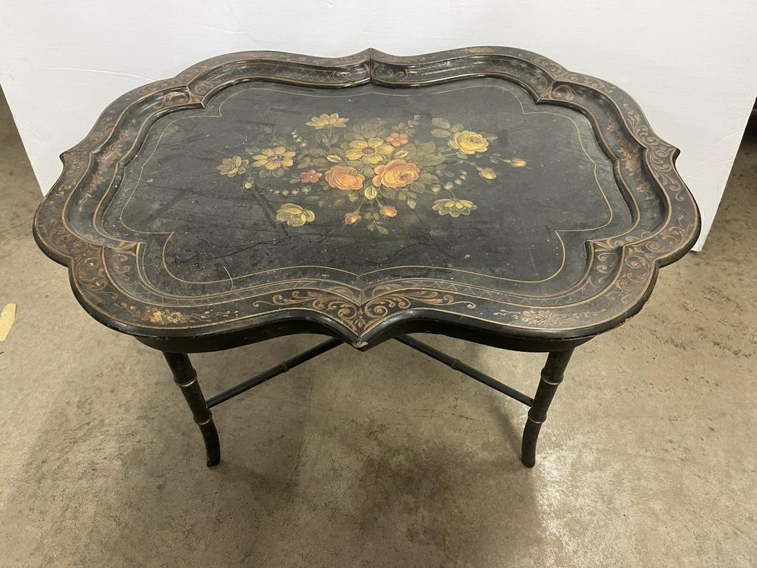 Hand Painted Lacquer Wood Table (1 of 7)