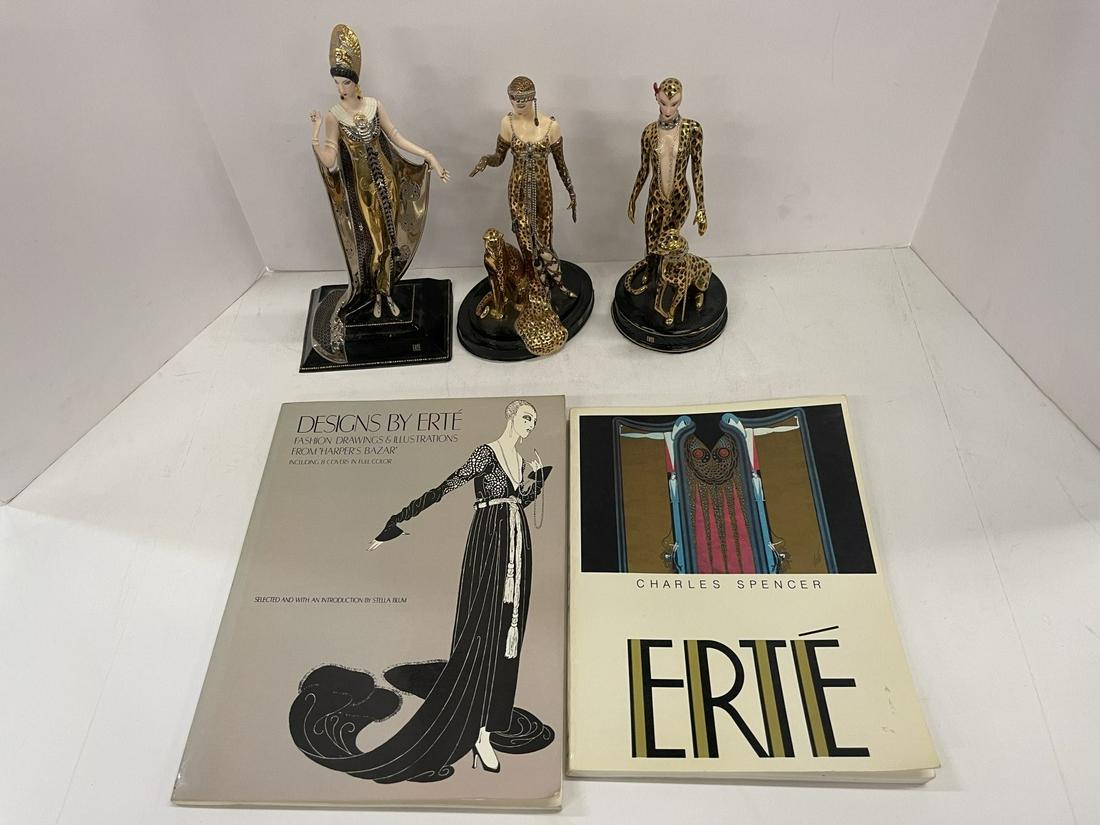 3 Erte Figurines, Franklin Mint Limited Edition (1 of 17)