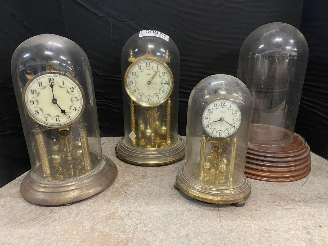 Group of 3 Anniversary Clocks & Extra Dome (1 of 16)