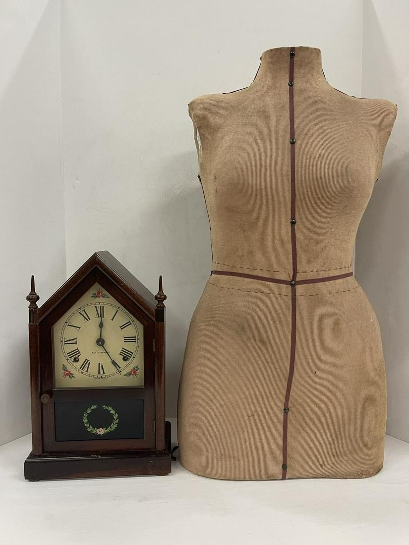 Seth Thomas Steeple Clock & 19th C. Mannequin (1 of 8)
