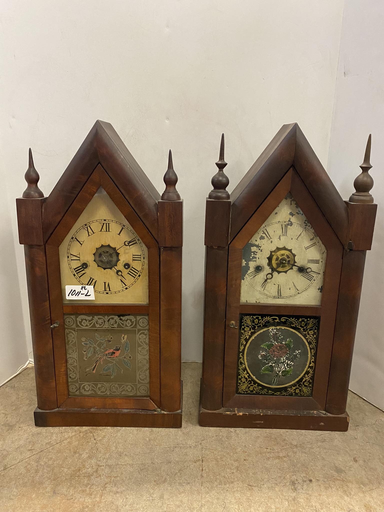 2 Antique Steeple Clocks (1 of 11)