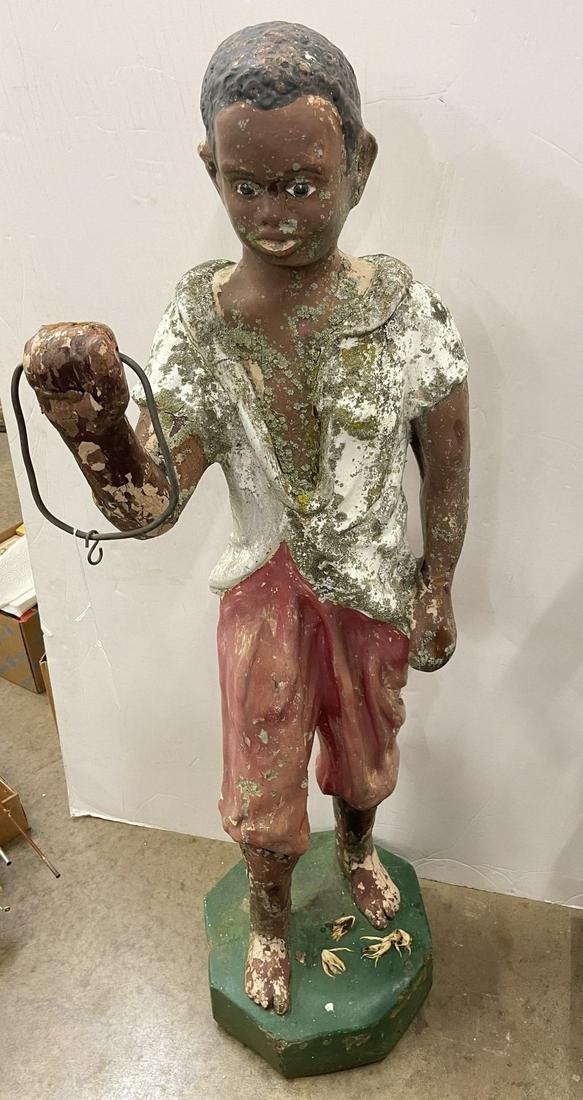 Concrete Black Man Hitching Post (1 of 6)