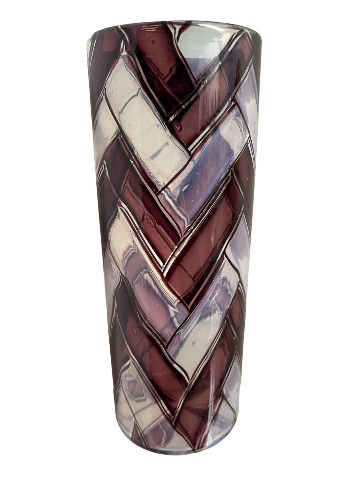 Barovier & Toso Murano Engraved Art Glass Vase (1 of 4)