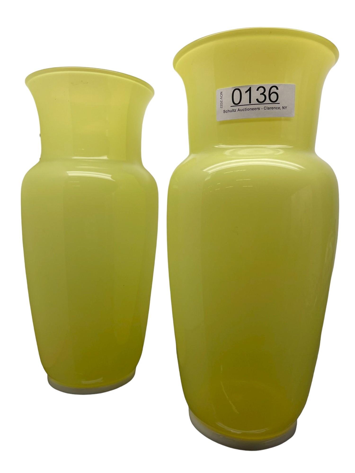 Pair Signed Venini Art Glass Vases (1 of 6)