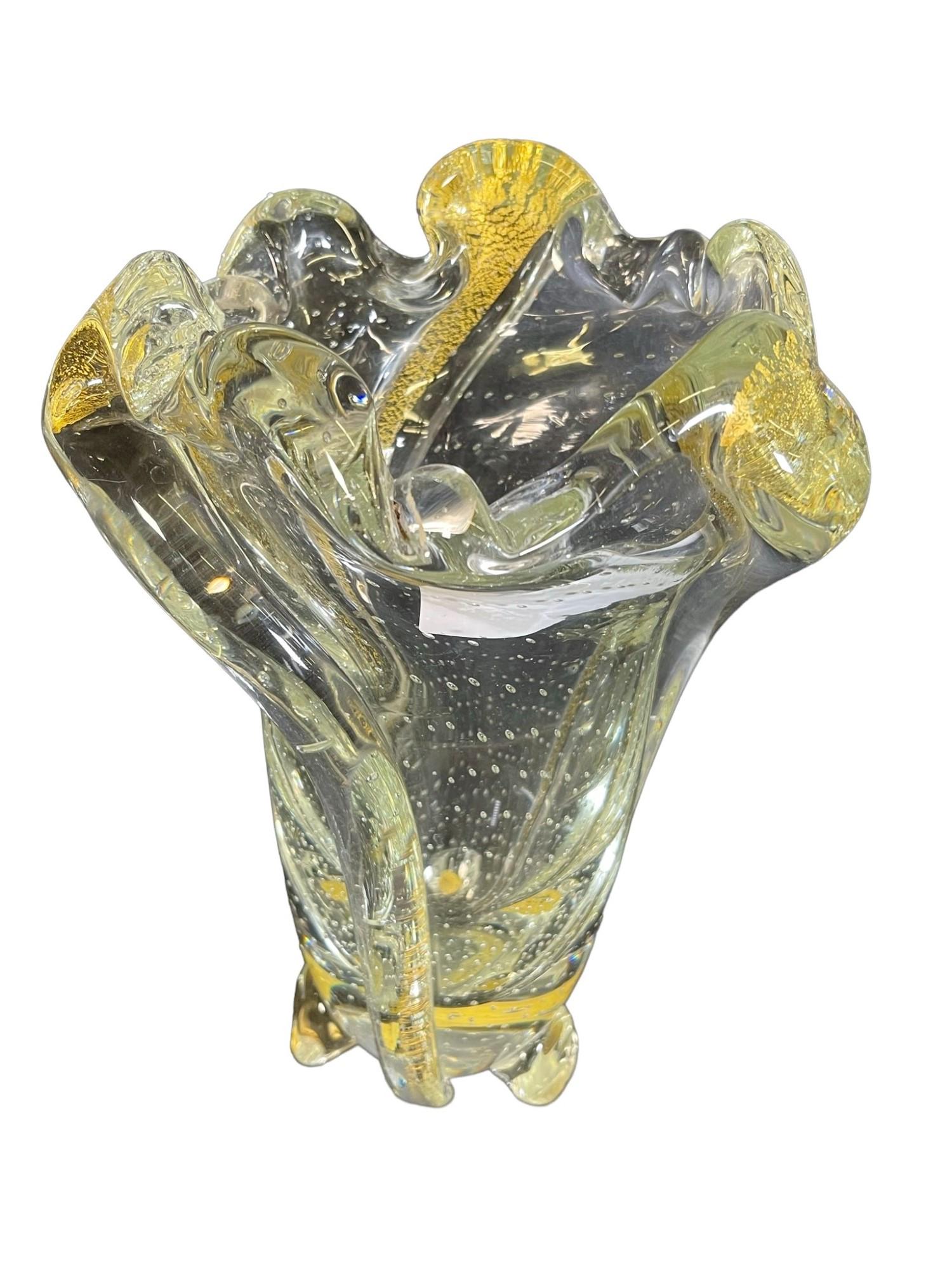 Barovier Vase with Gold Fleck, Control Bubble (1 of 5)