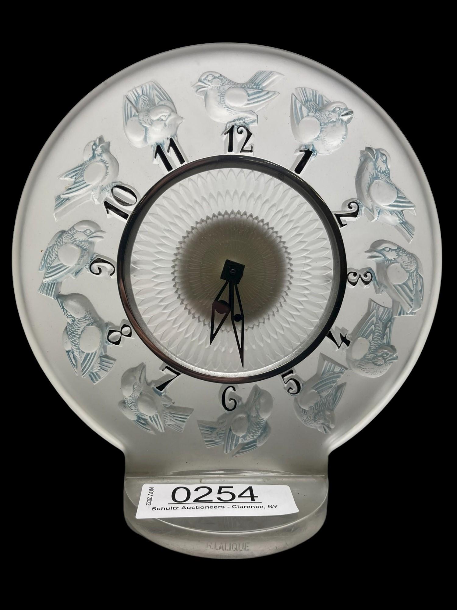 Lalique French Art Glass Clock (1 of 6)
