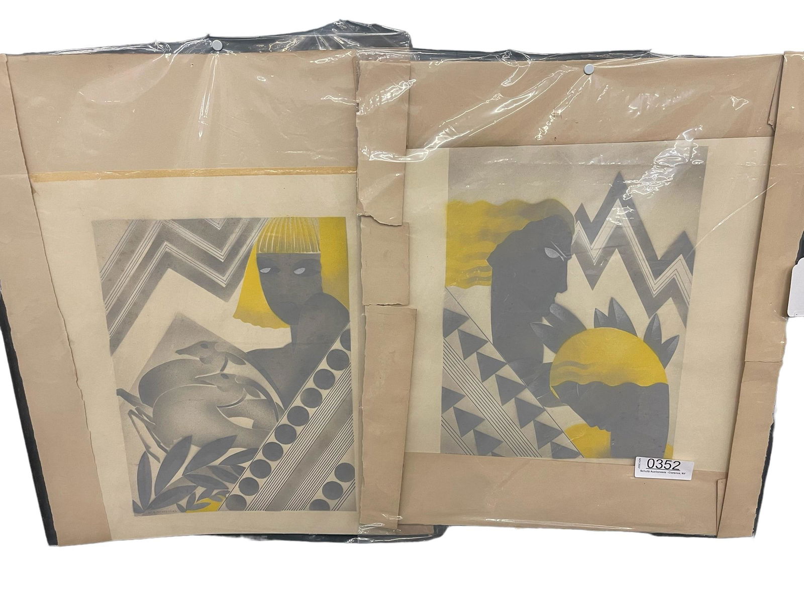 2 Paintings on Paper William Hentschel Amerilan (1 of 6)