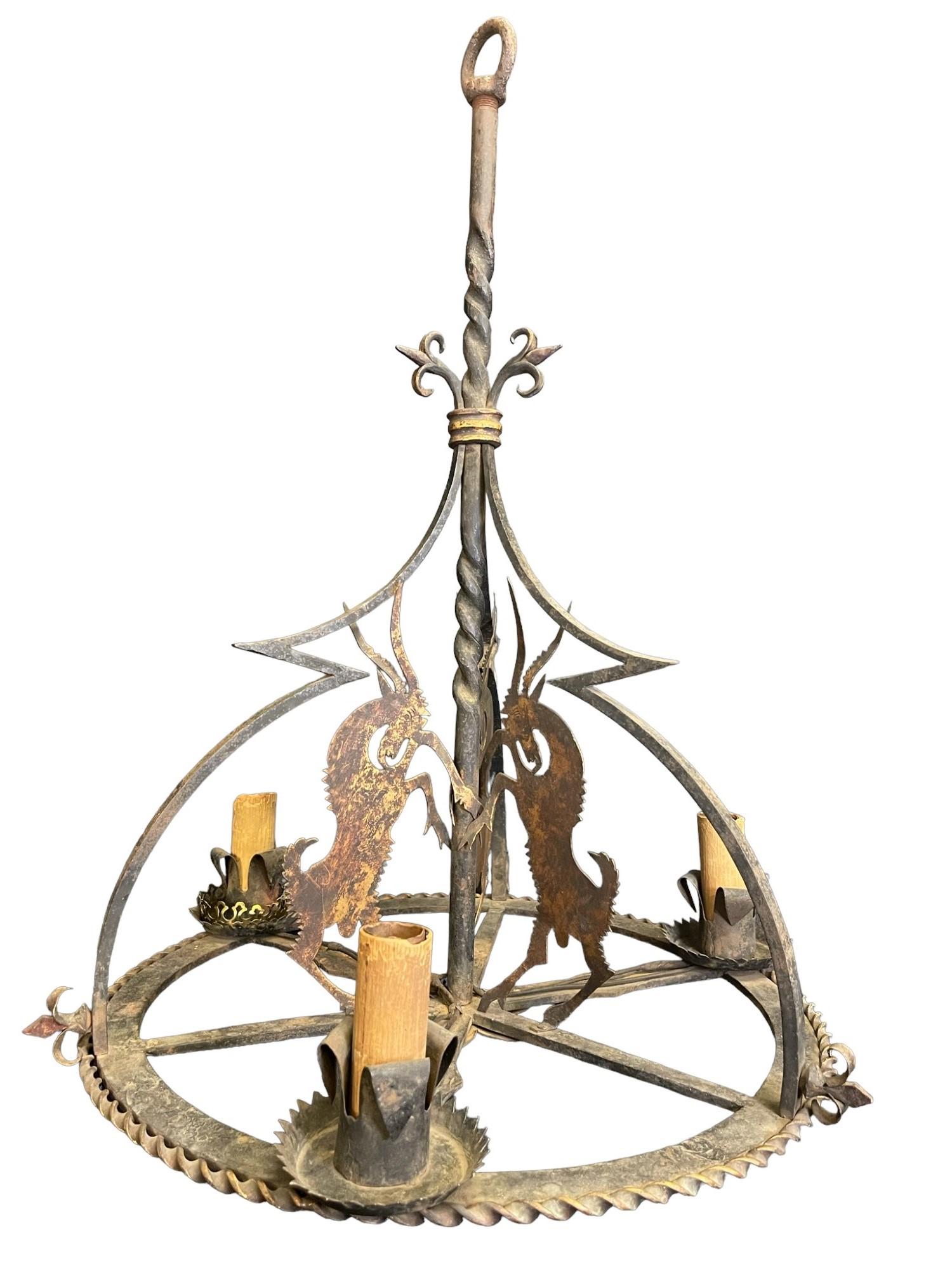 Hunt Deidrich Iron Hanging Light Fixture (1 of 5)