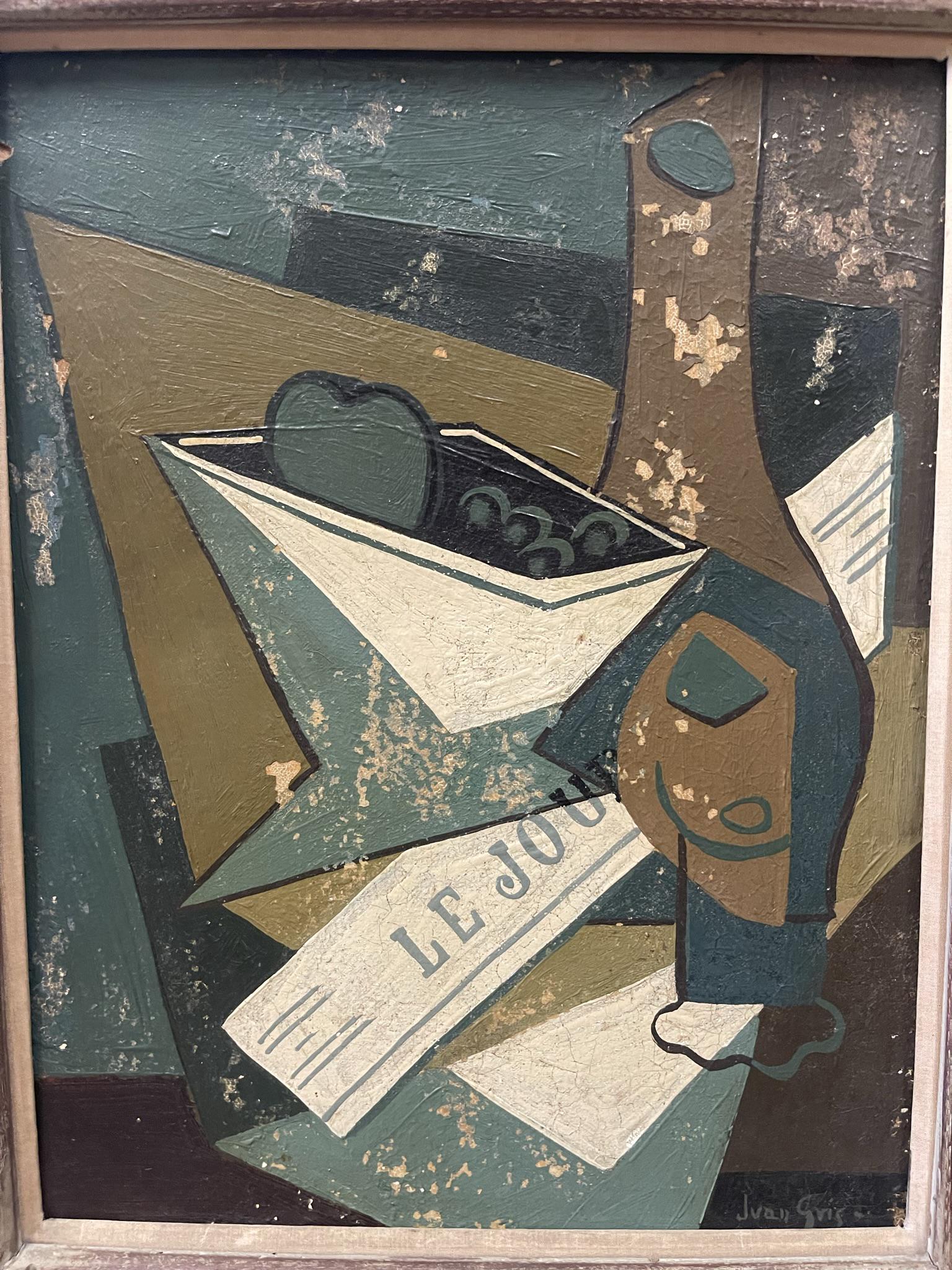 Cubist Painting Oil on Linen Signed Juan Gris (1 of 10)