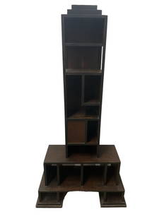 Paul Frankl Style Skyscraper Bookcase: Paul Frankl Style Skyscraper Bookcase - Approx. 31 x 13 x 61