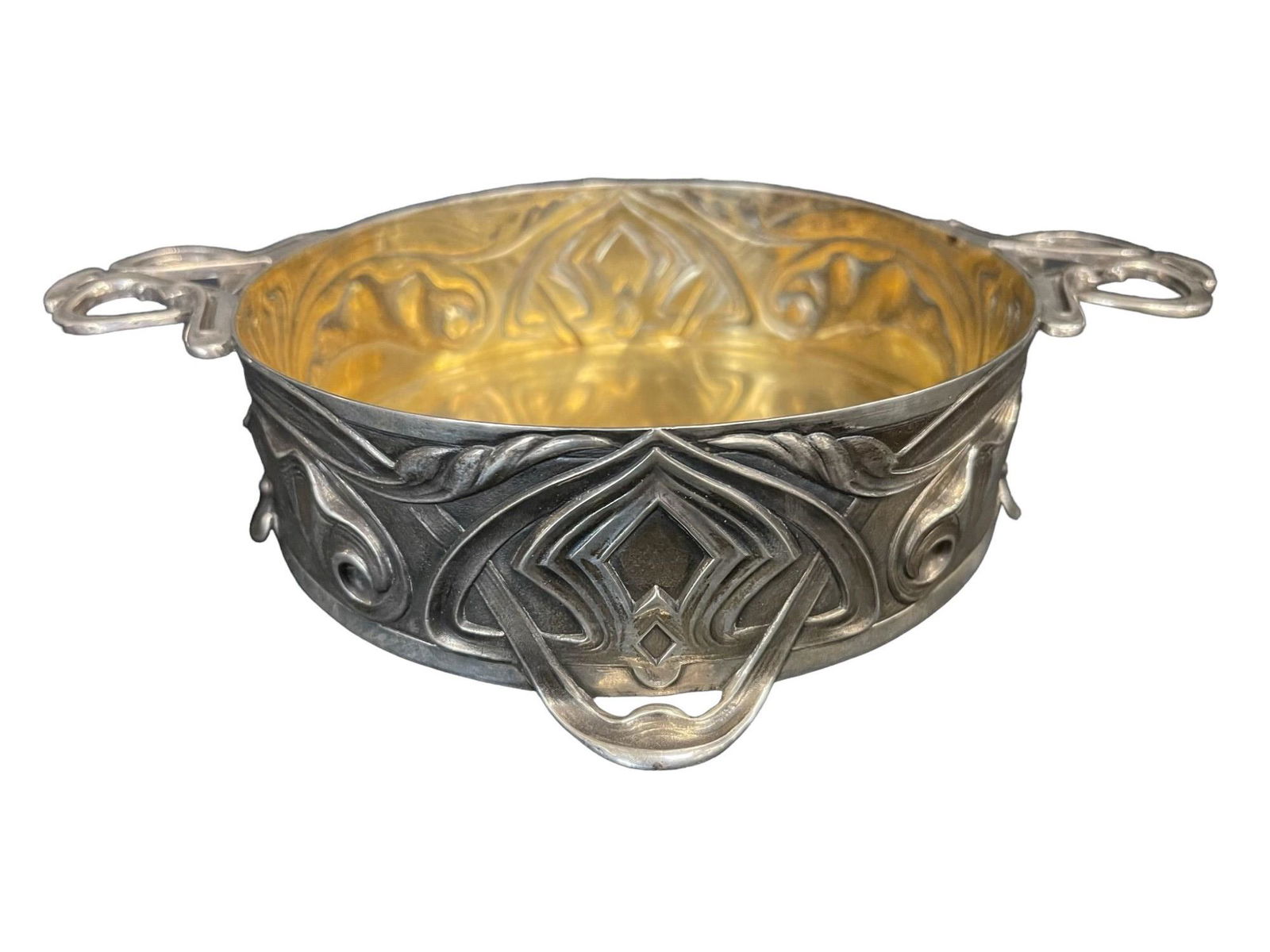 Art Deco 800 Silver Bowl by Phillipe Wolfers (1 of 8)