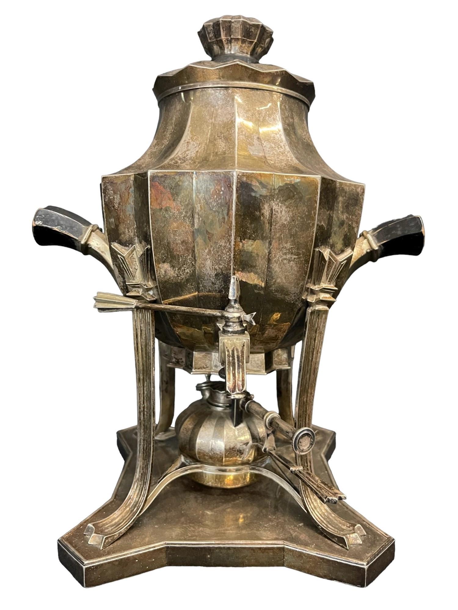 Marked 800 Art Deco Coffee Urn w/ Warmer (1 of 10)