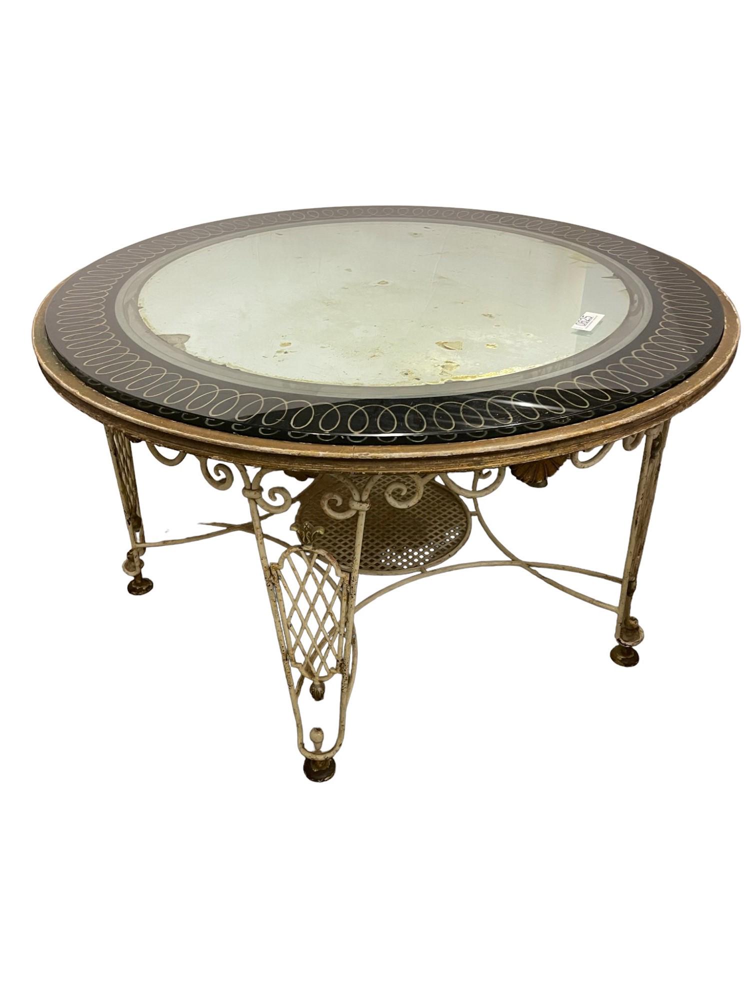 Round French Style Cocktail Table (1 of 6)