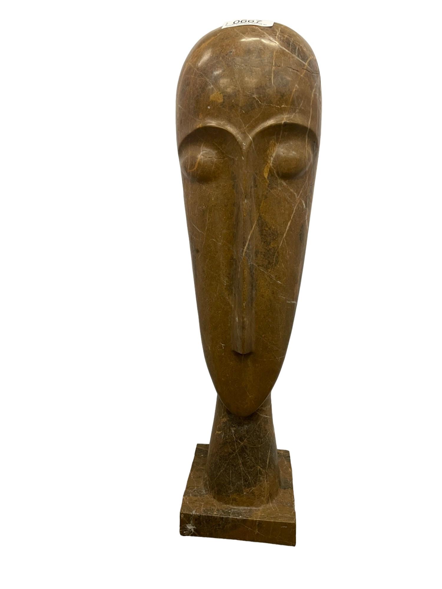 Abstract Marble Head Sculpture (1 of 5)