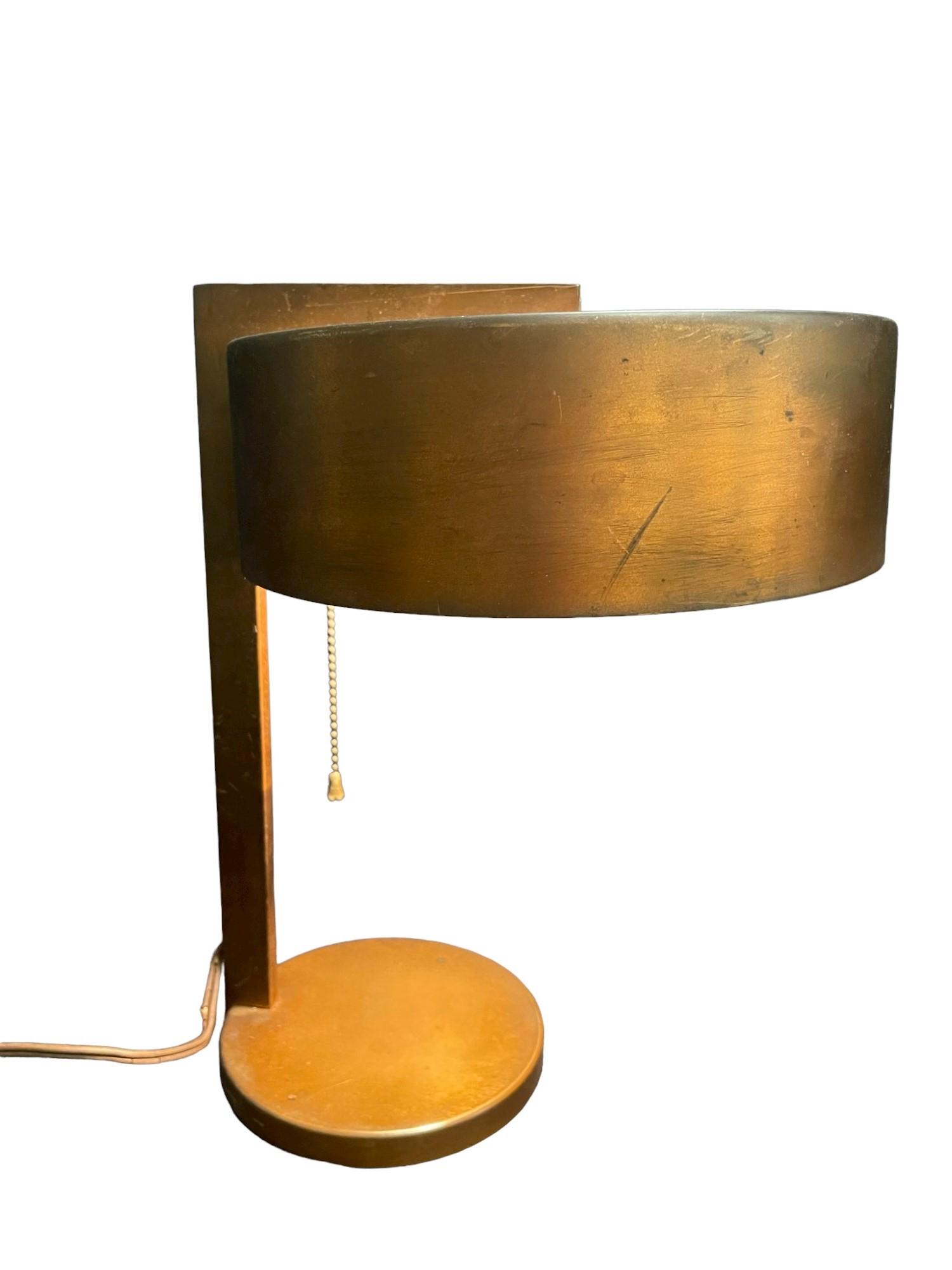 Art Deco Brass Desk Lamp (1 of 9)