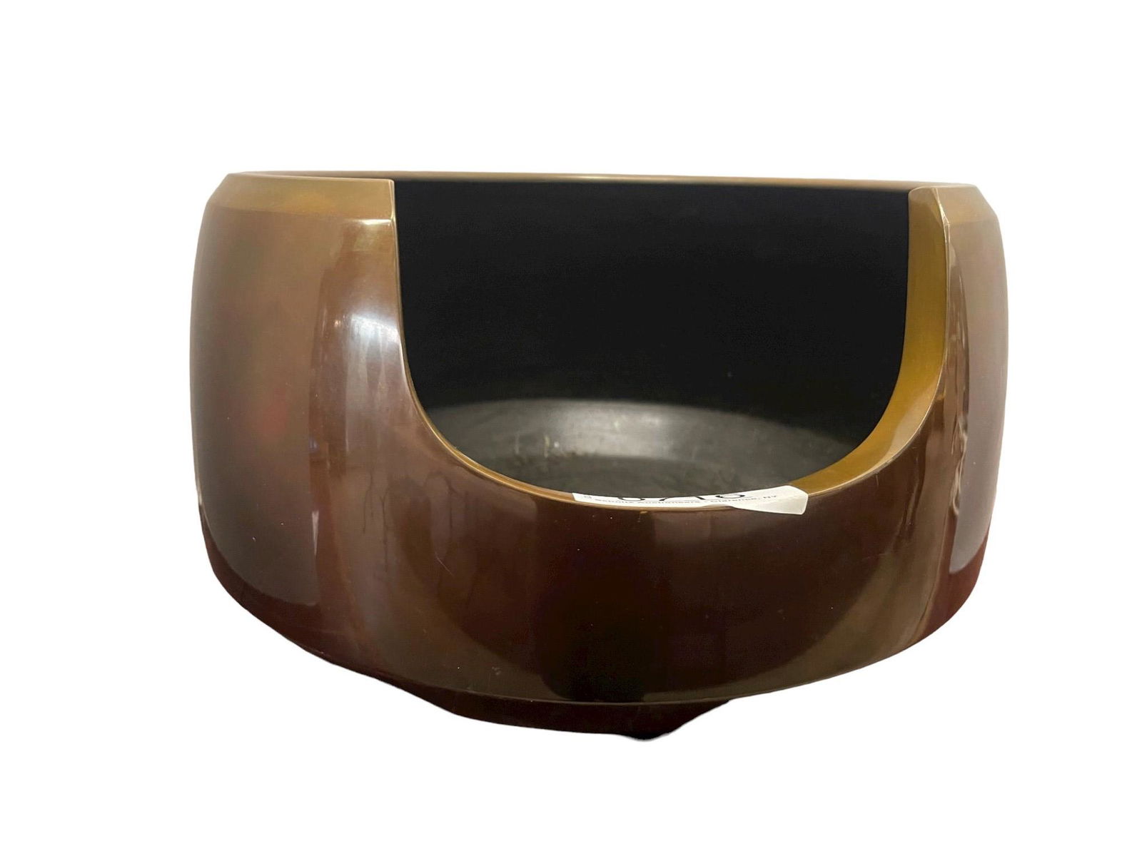 Large 20th c Japanese Furo Bronze Bowl (1 of 3)