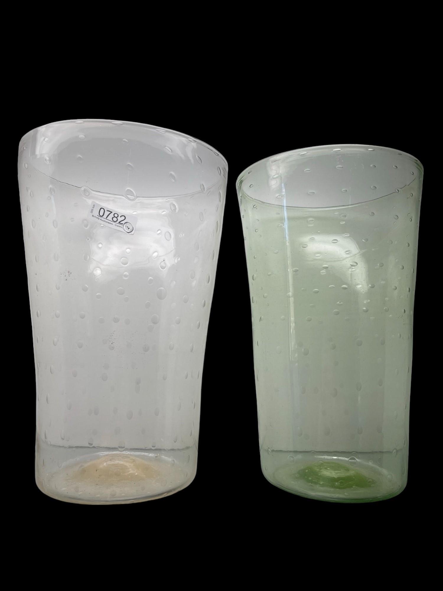 Pair Scarpa Venini Vases w/Control Bubble (1 of 7)