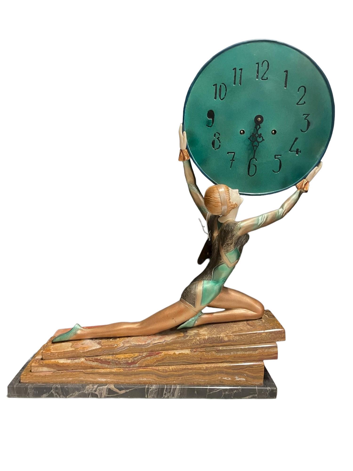 Art Deco Woman Holding Clock (1 of 8)