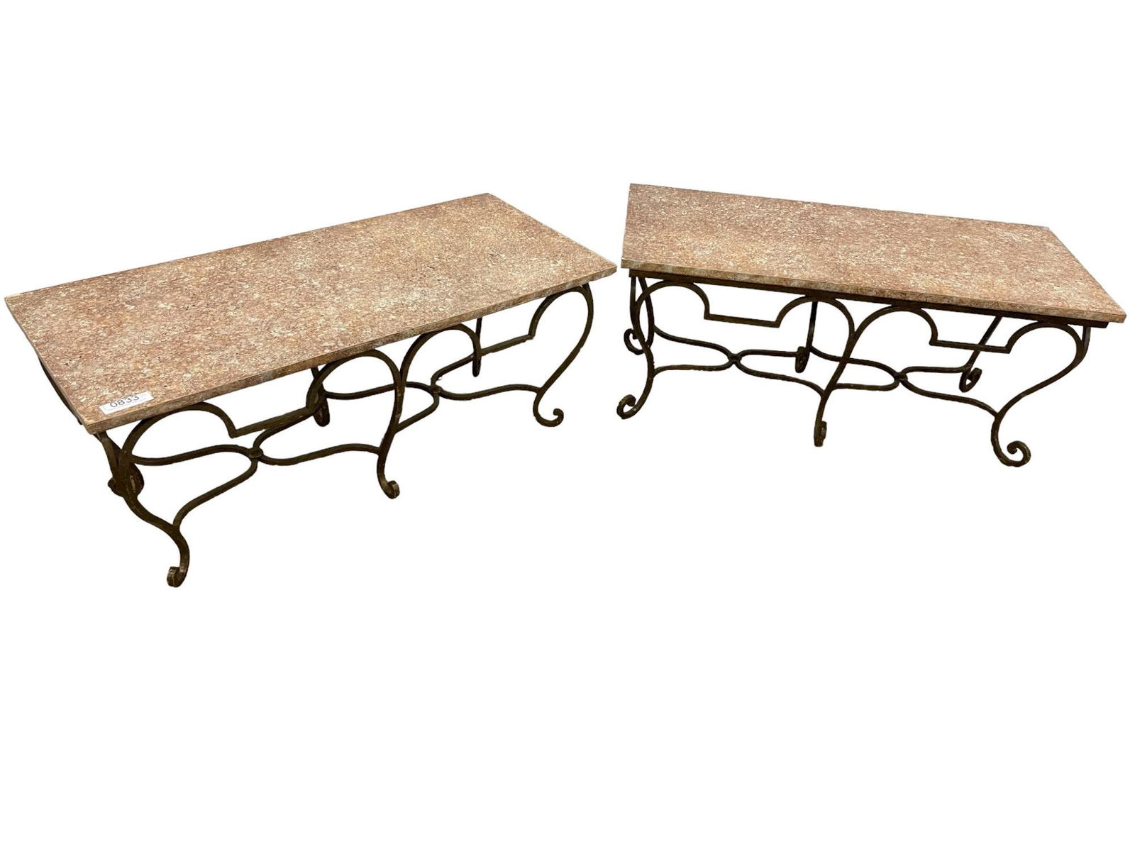 Pair Iron Base Coffee Tables (1 of 7)