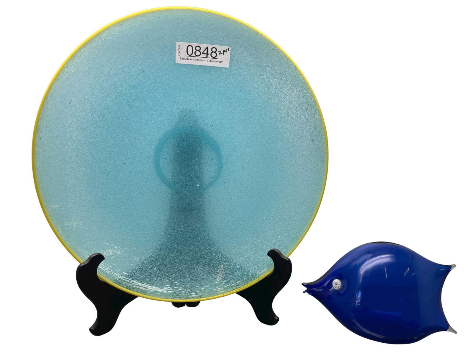 Murano Glass Fish Bank, Footed Center Bowl (1 of 8)