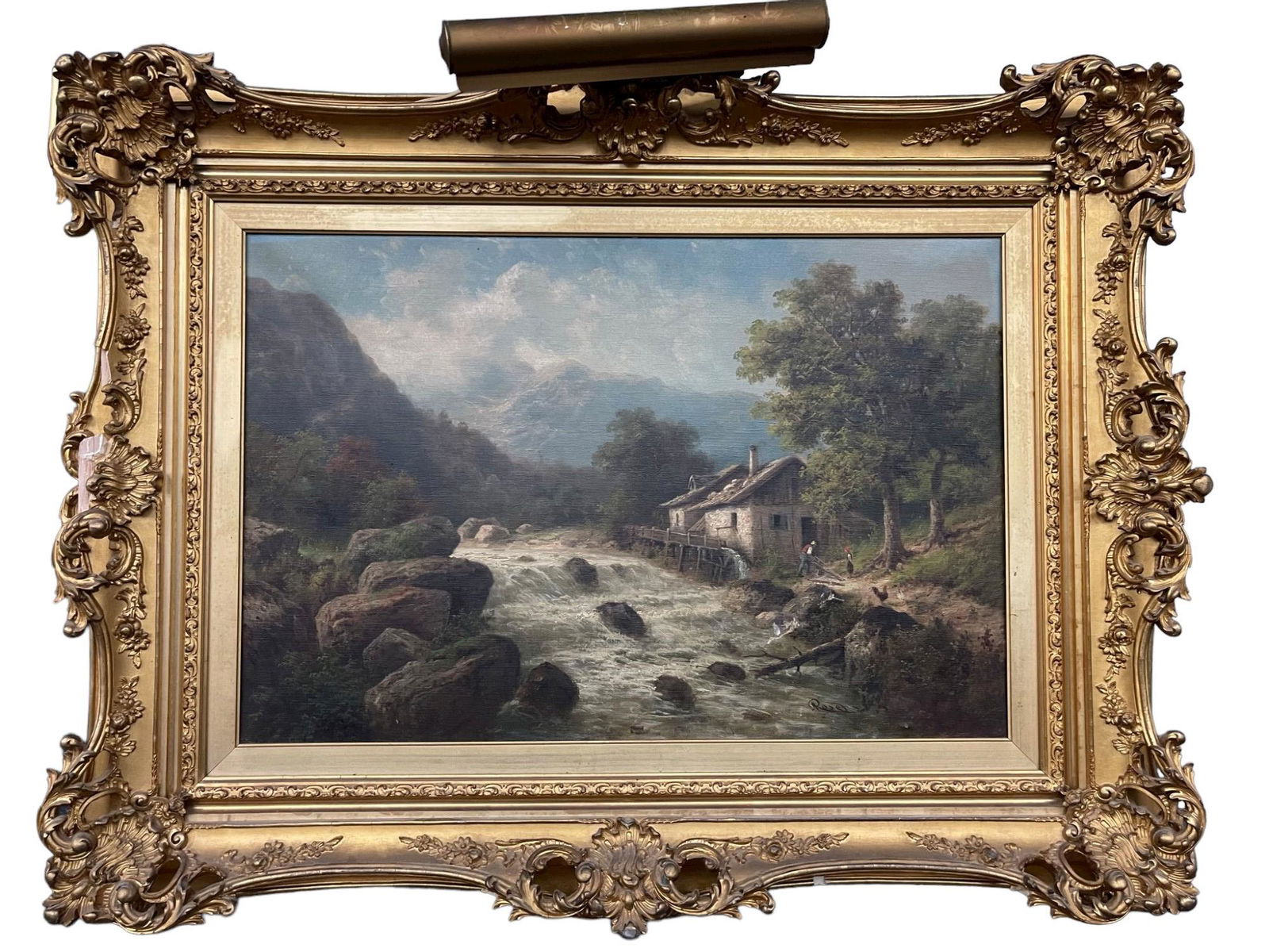 1890 Oil on Canvas Landscape Signed (1 of 4)