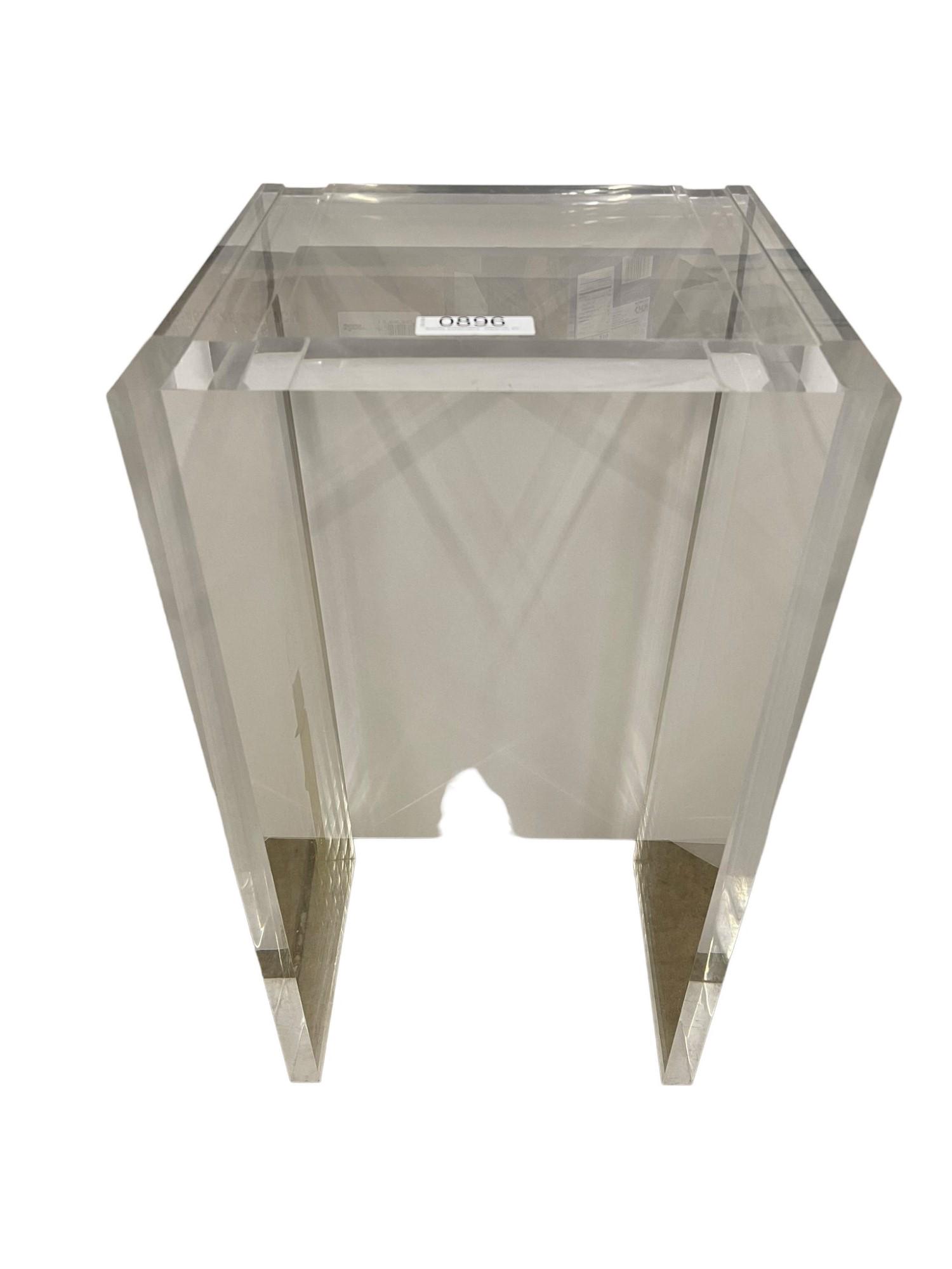 Tall Lucite Table/Display Stand: Tall Lucite Table/Display Stand - Approx. 18 x 12 x 34