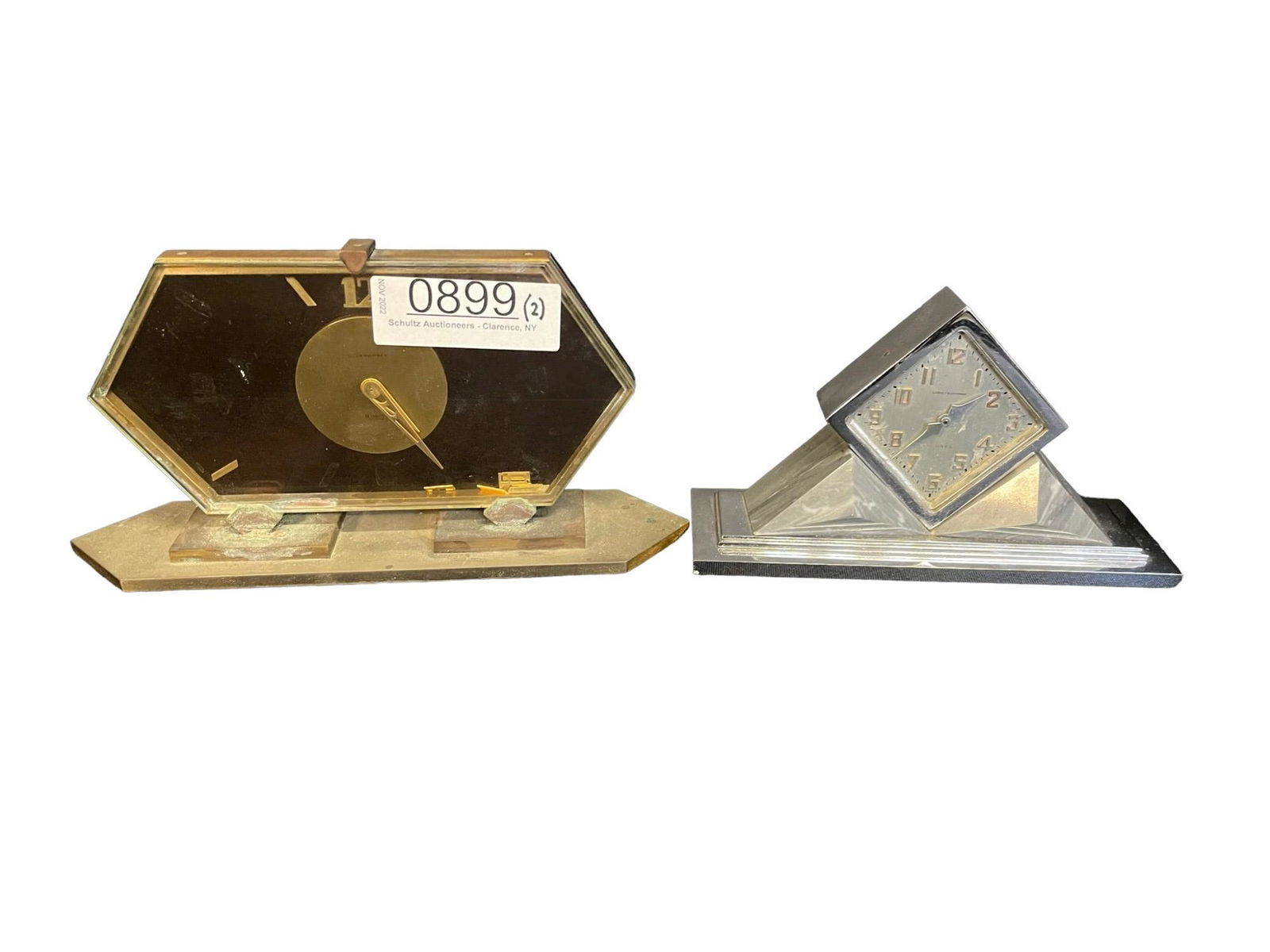 2 Swiss Art Deco Clocks W/Lebolt & Co. 8 Day (1 of 12)