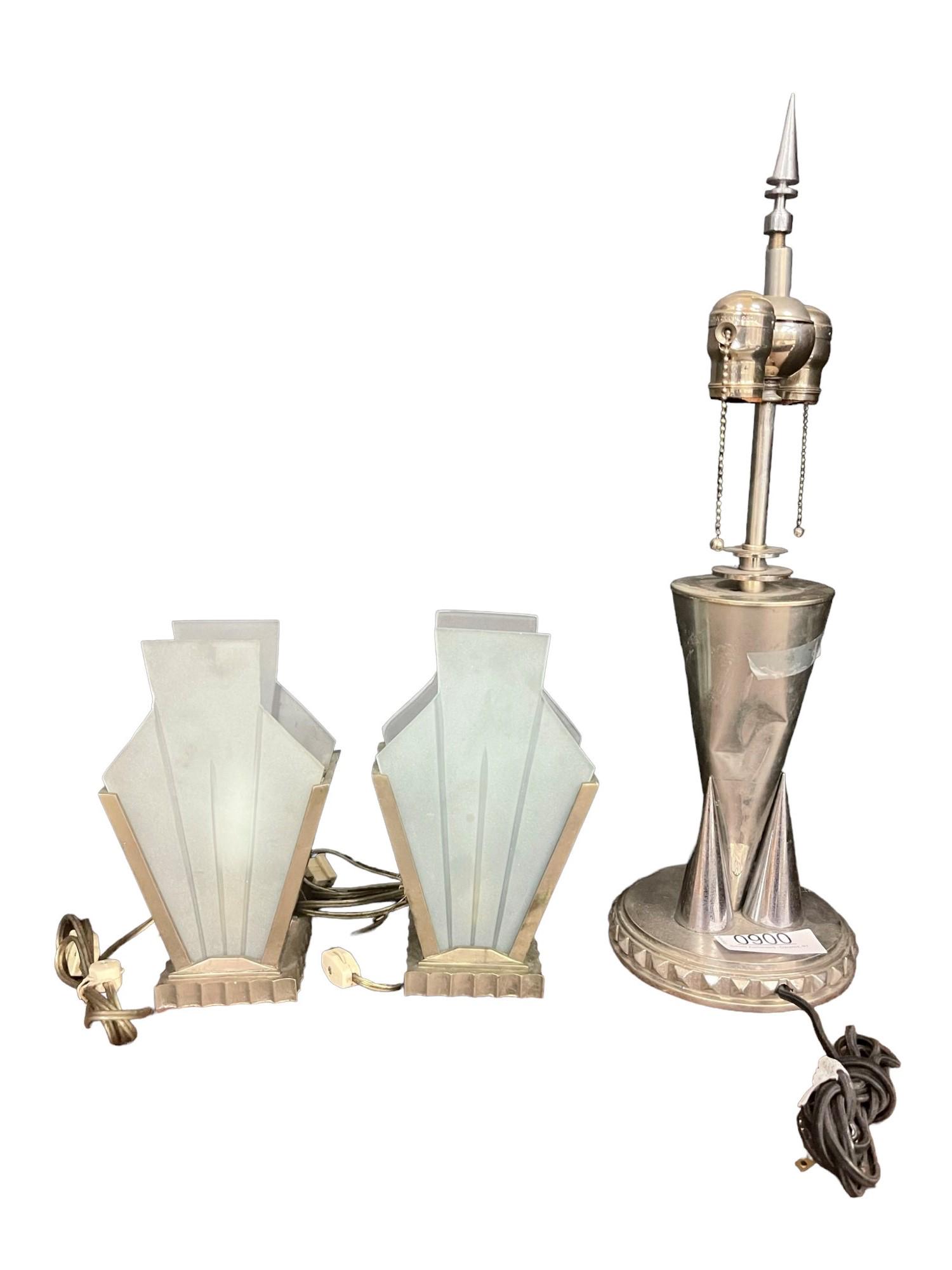 Lamps incl. Pair French Art Deco Table Lamps (1 of 5)