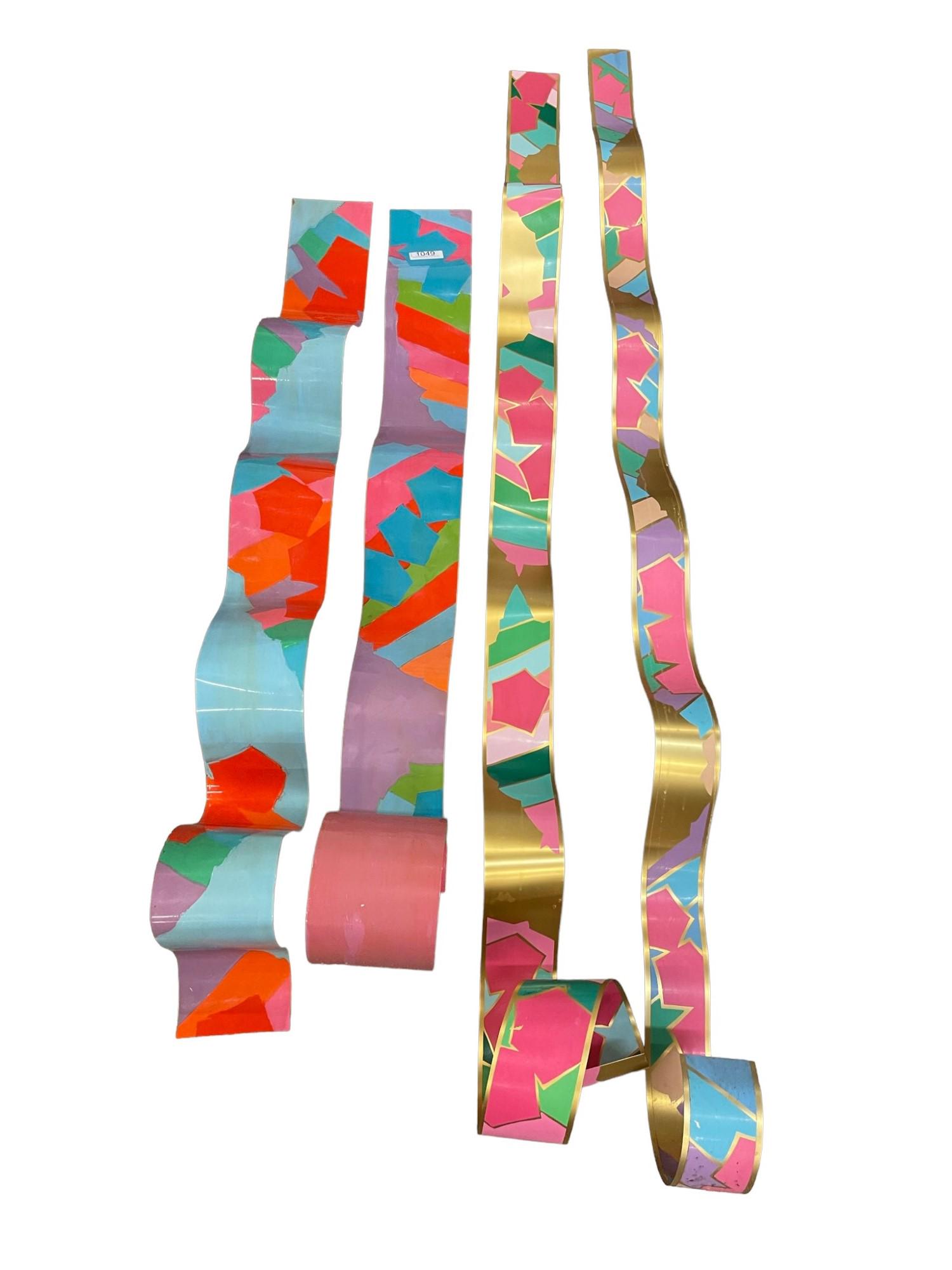 Dorothy Gillespie Metal Ribbon Art Sculptures (1 of 4)