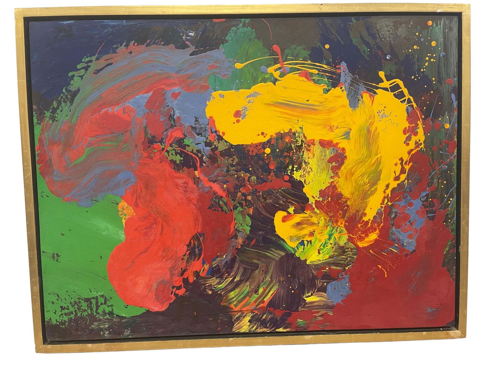 Charles Clough Enamel on Masonite "Akimbo" 1992: Charles Clough Enamel on Masonite "Akimbo" 1992 - Approx. 26 x 34