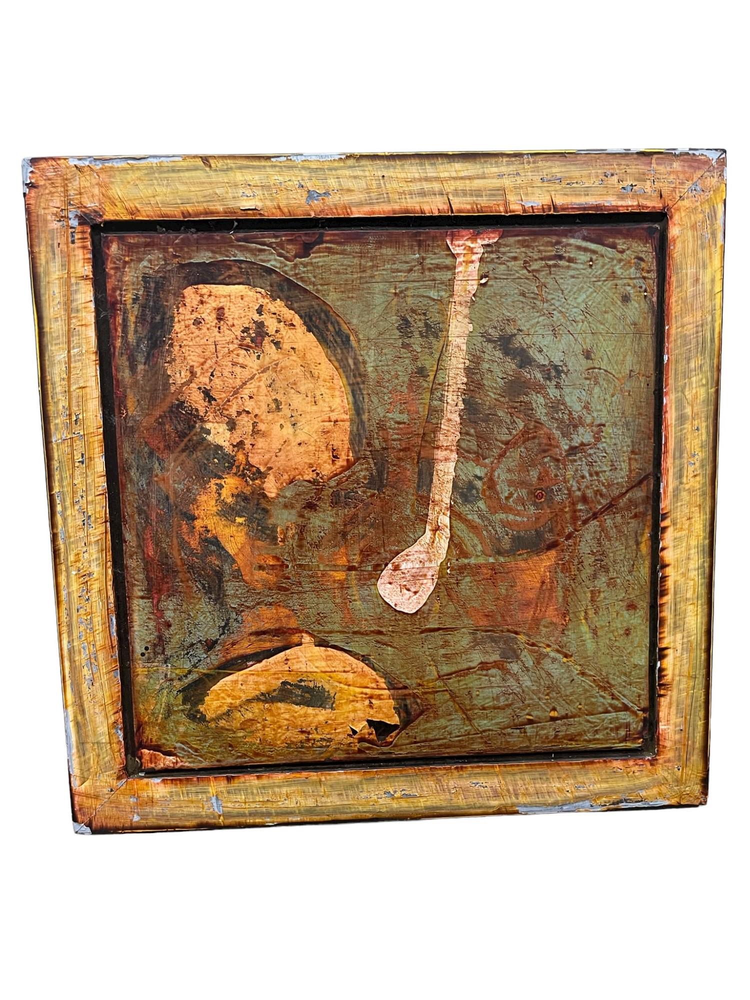 Michael Kessler 1990 Painting on Wood (1 of 5)