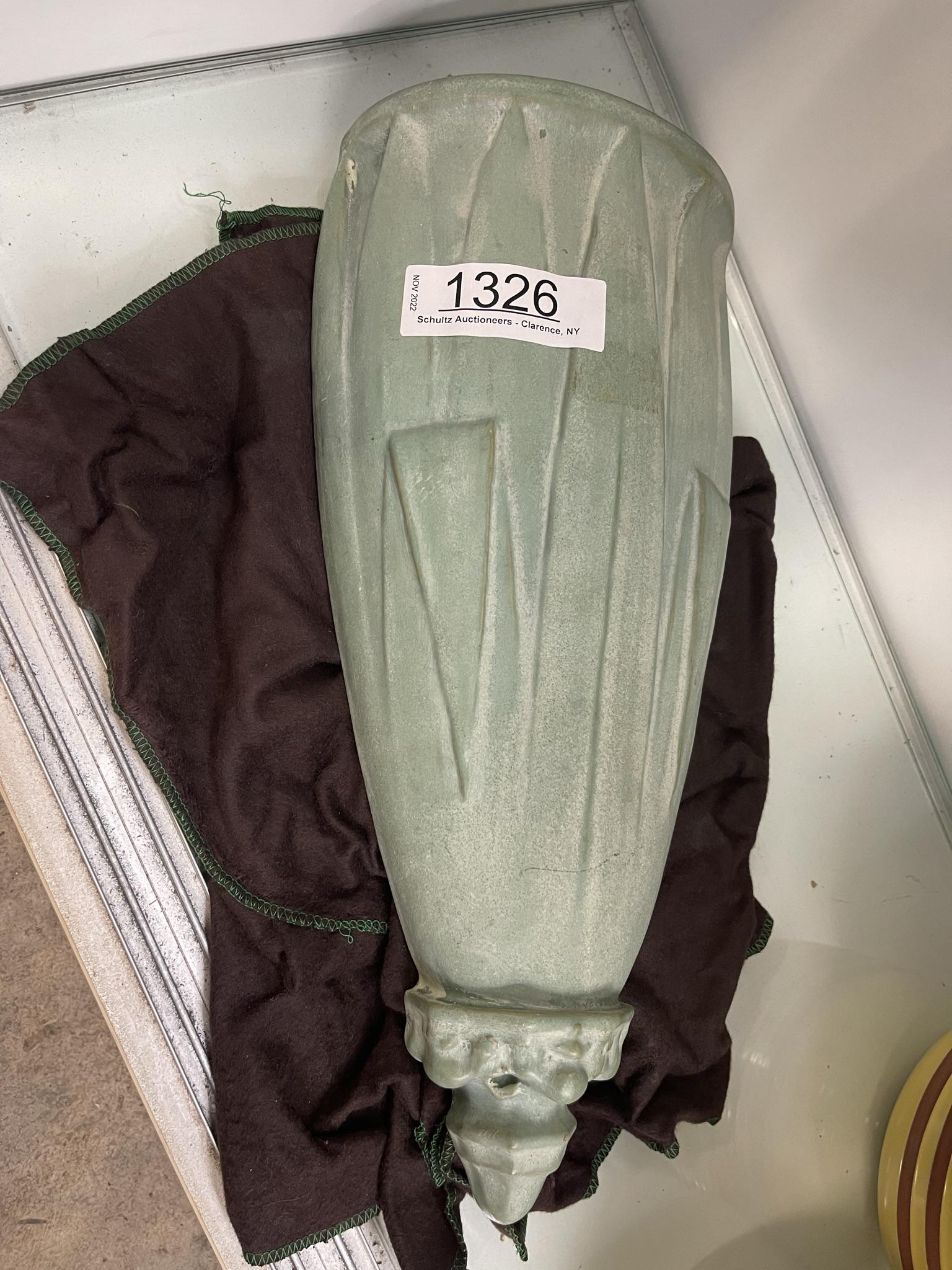 Teco Pottery Wall Pocket: Teco Pottery Wall Pocket - Approx. 6 x 3 x 14 1/2