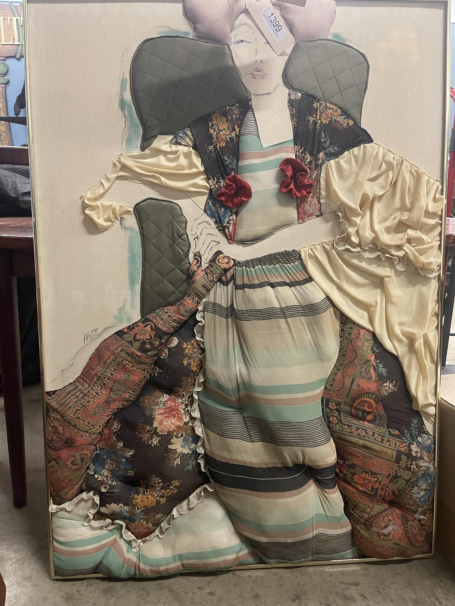 Ron Fritts Soft Sculpture, Framed: Ron Fritts Soft Sculpture, Framed - Approx. 34 x 48