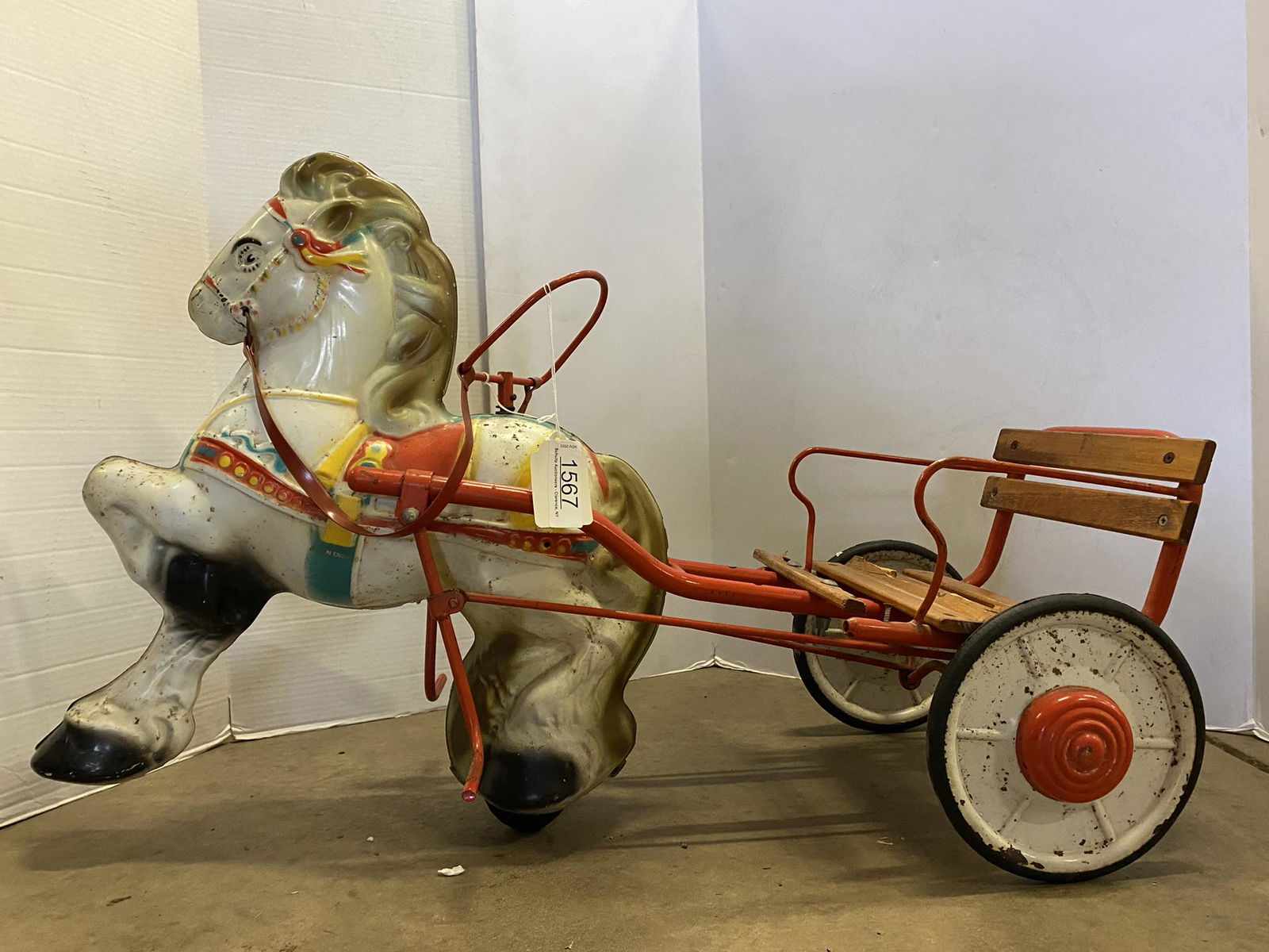 Horse Buggy Riding Toy: Horse Buggy Riding Toy - Approx. 34" L