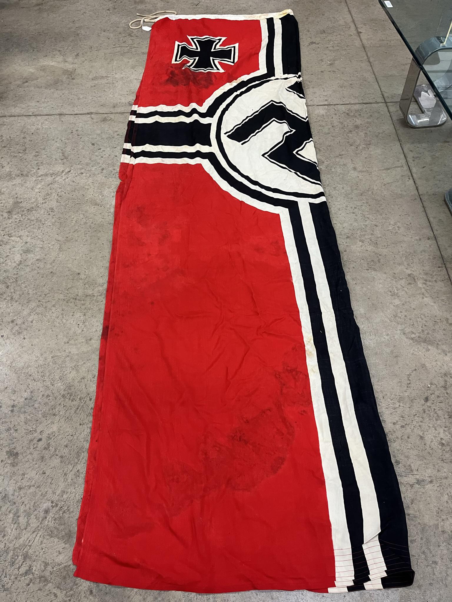 German WWII Large Battle Flag: German WWII Large Battle Flag - approx 11ft x 6.5ft