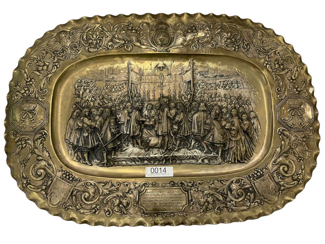 Very Elaborate French Hallmarked Silver Tray (1 of 7)