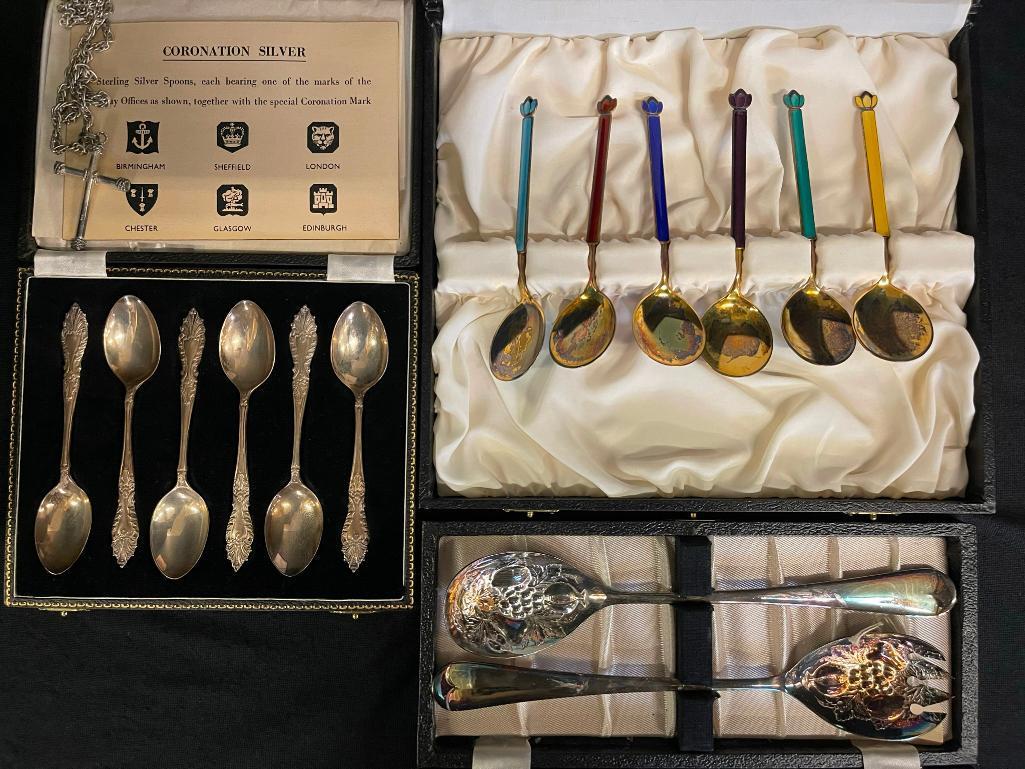 David Anderson Sterling/Enamel Spoons etc (1 of 9)