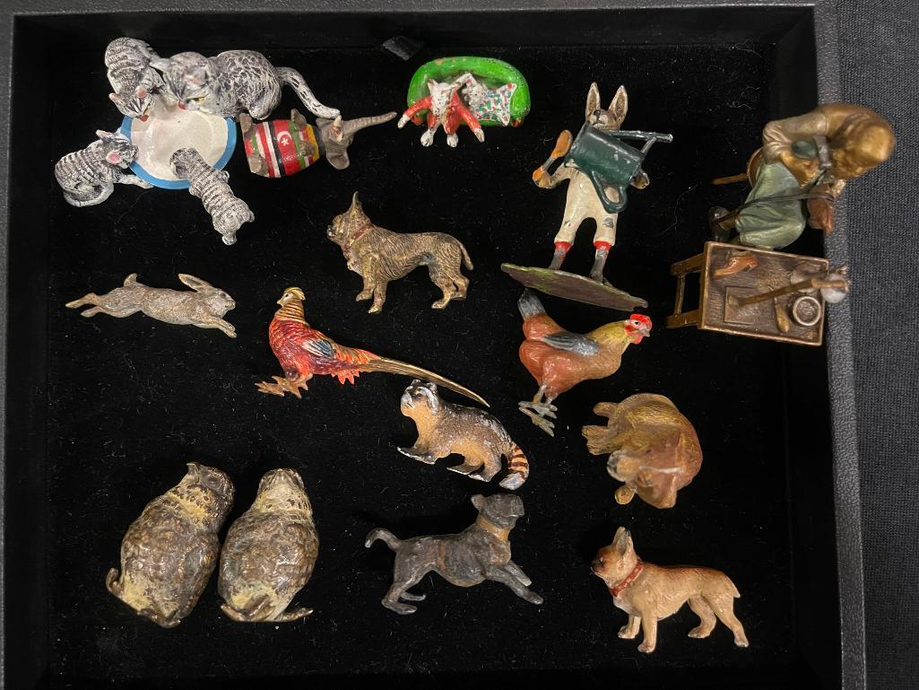 Bronze Miniature Lot incl Birds, Dogs, Cats, etc (1 of 8)