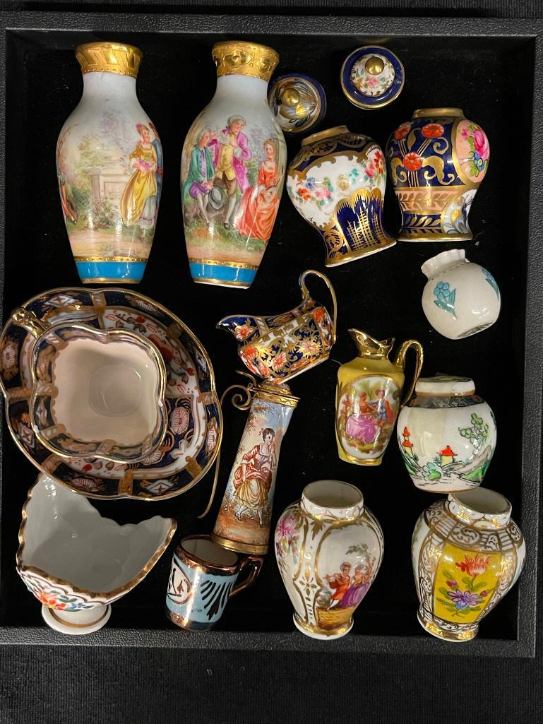 Fine Porcelain Miniature Vase Lot incl Dresden (1 of 11)