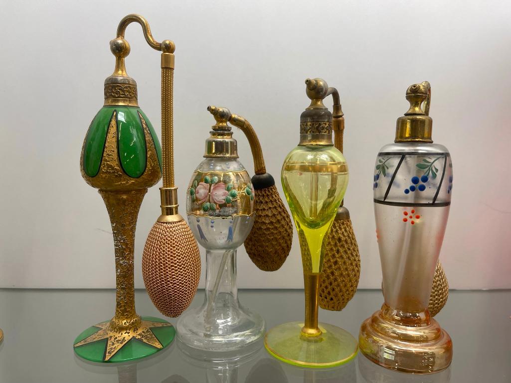 4 Decorated Perfume Bottles (1 of 6)
