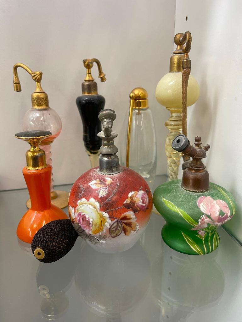 7 Perfume Bottles incl. Hand Painted, etc (1 of 5)