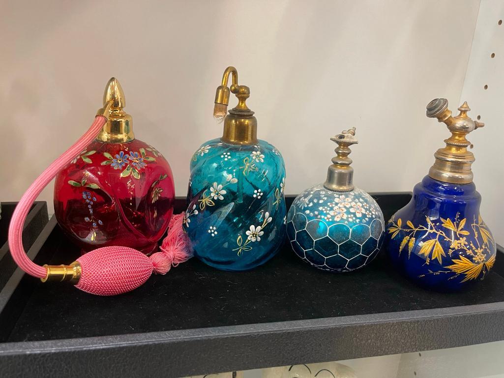 4 Hand Decorated Perfume Bottles (1 of 5)