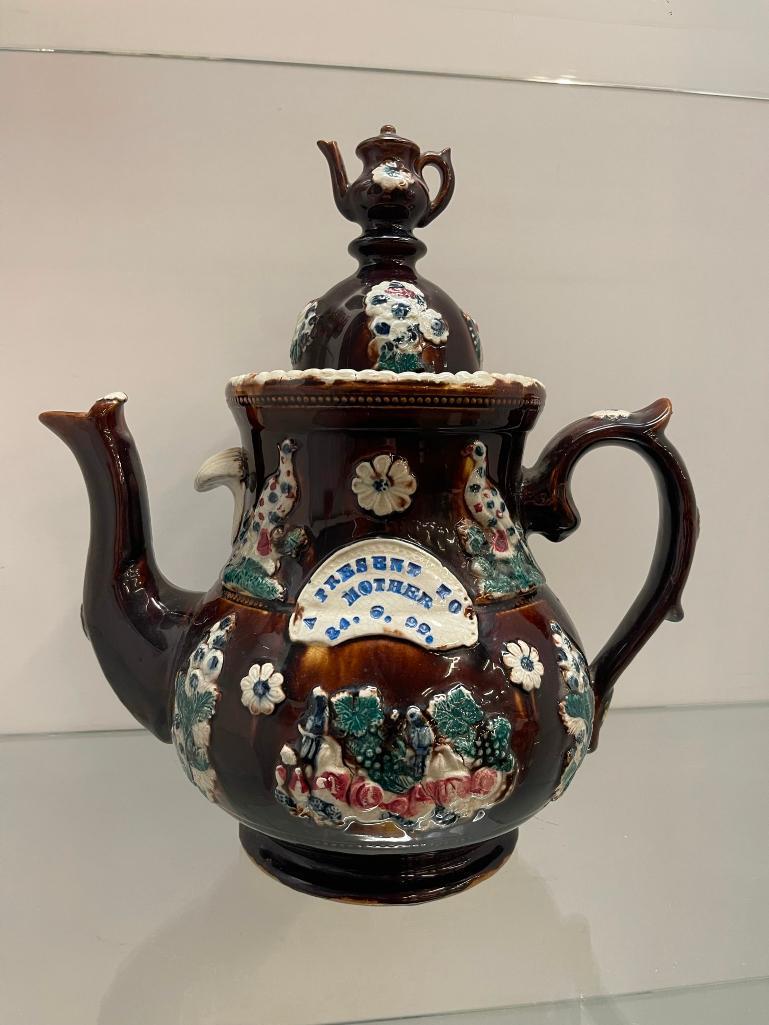 Barge Ware Covered Pitcher with decoration (1 of 10)