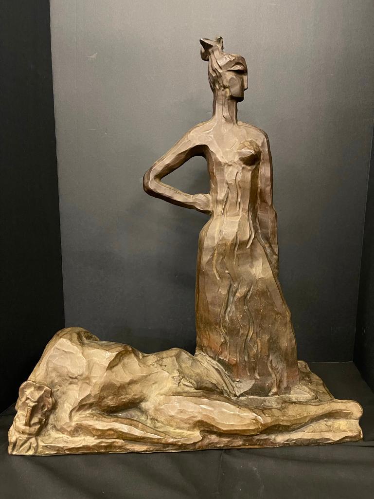 Signed Botraris Abstract Bronze Sculpture (1 of 5)