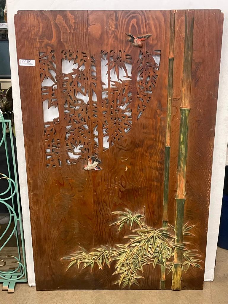 Aesthetic Movement Carved Wood Asian Panel (1 of 9)